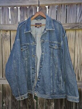 Canon Ridge denim trucker jacket size 5XLT Tall 100% cotton